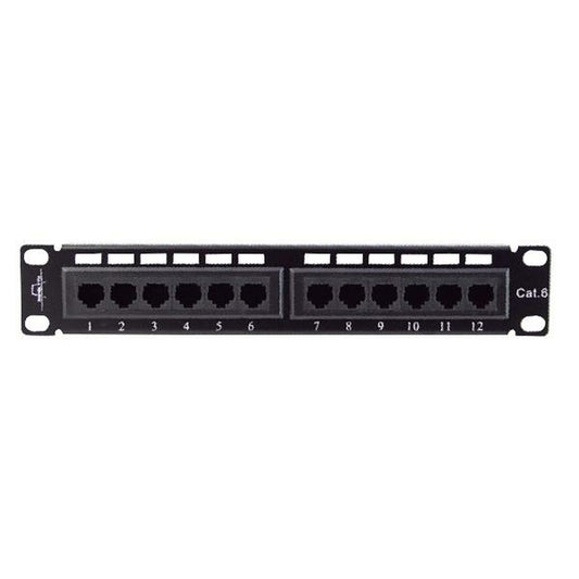 12-port UTP Category 6 Patch Panel Monolyth 3002001, Monolyth, Computing, Cabling and connectivity, 12-port-utp-category-6-patch-panel-monolyth-3002001, Brand_Monolyth, category-reference-2609, category-reference-2803, category-reference-2828, category-reference-t-19685, category-reference-t-7066, category-reference-t-7133, Condition_NEW, ferretería, networks/wiring, Price_20 - 50, RiotNook