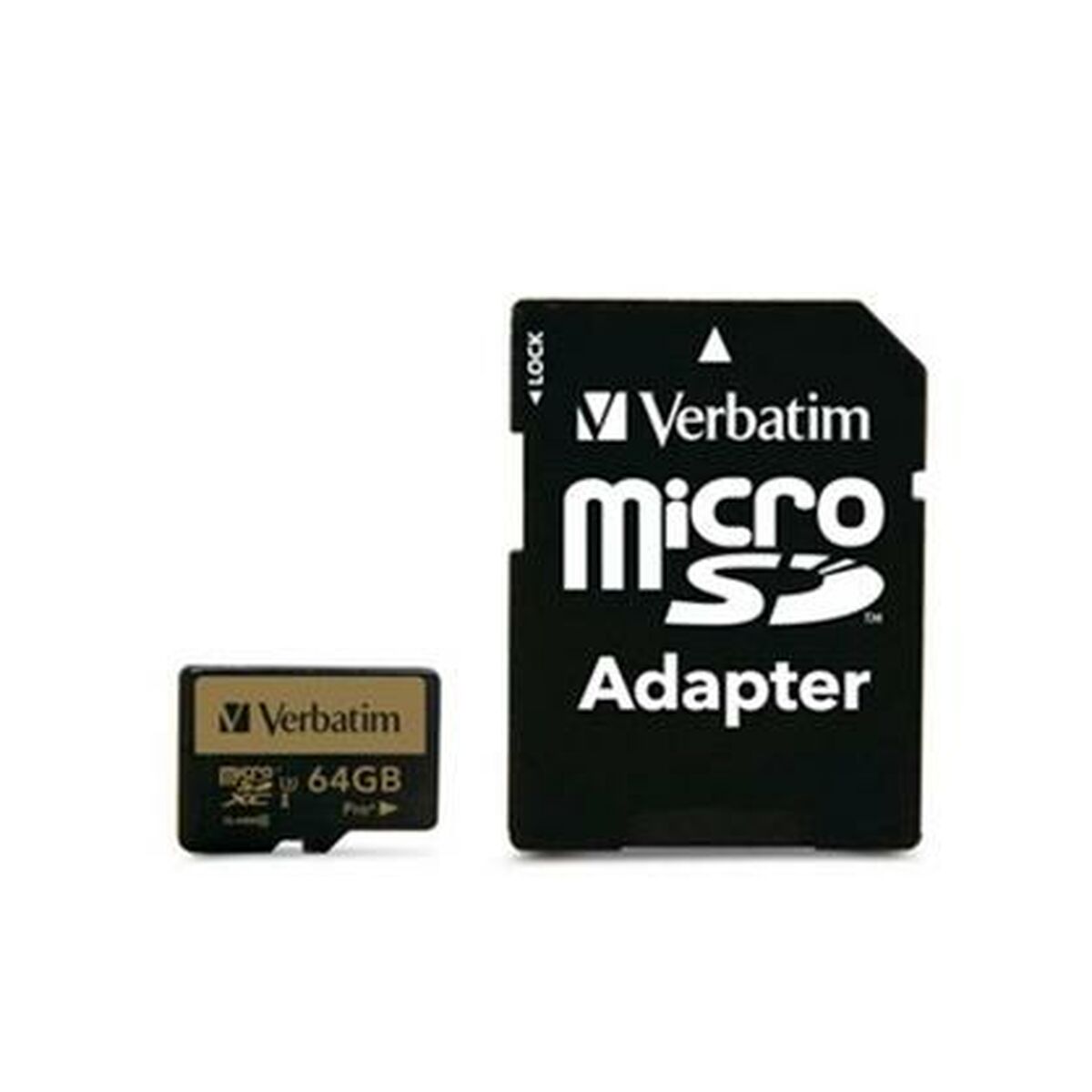 Micro SD Memory Card with Adaptor Verbatim Pro+ 64 GB, Verbatim, Computing, Data storage, micro-sd-memory-card-with-adaptor-verbatim-pro-64-gb, Brand_Verbatim, category-reference-2609, category-reference-2803, category-reference-2813, category-reference-t-19685, category-reference-t-19909, category-reference-t-21355, category-reference-t-25632, computers / components, Condition_NEW, office, Price_20 - 50, Teleworking, RiotNook