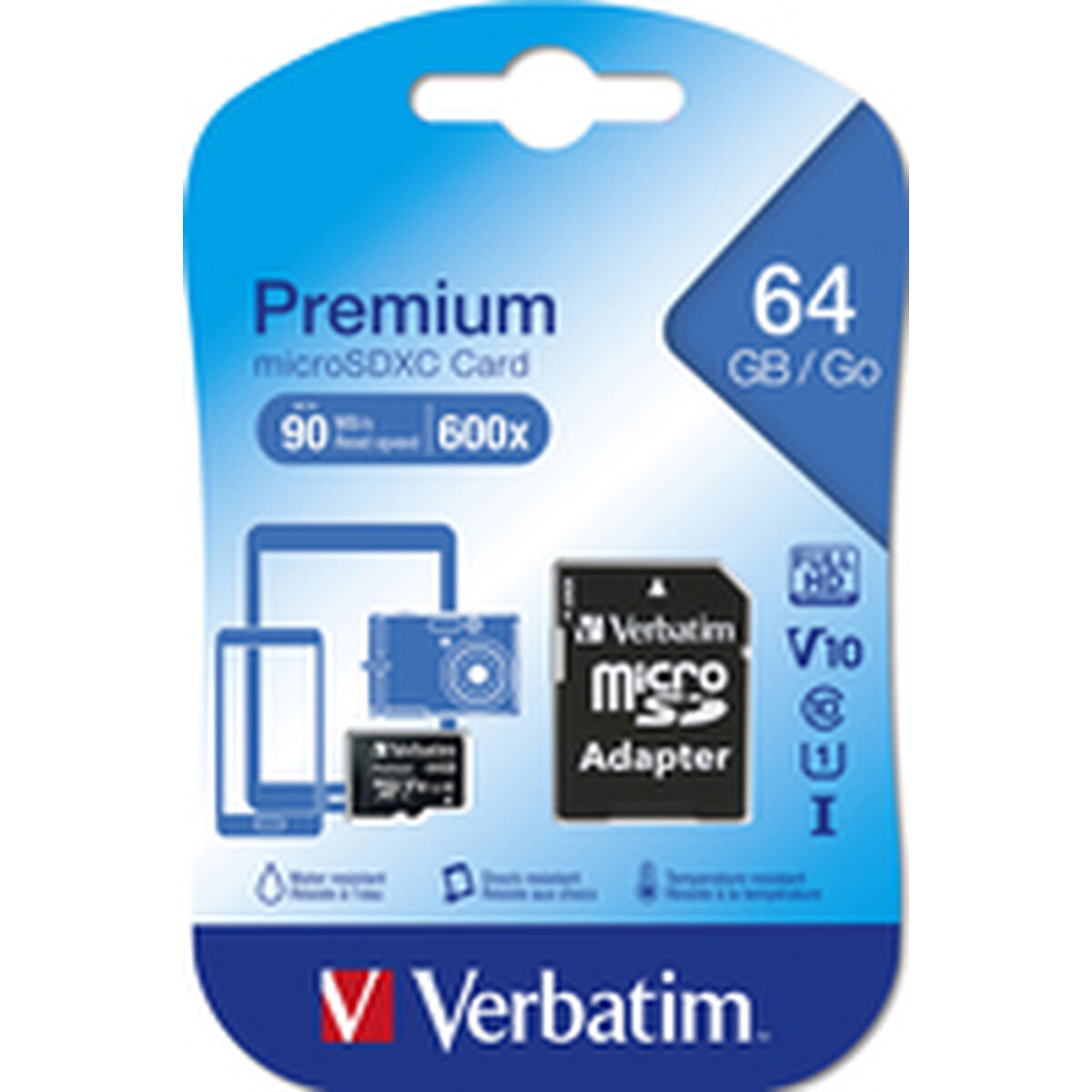 Micro SD Memory Card with Adaptor Verbatim 44084, Verbatim, Computing, Data storage, micro-sd-memory-card-with-adaptor-verbatim-44084, Brand_Verbatim, category-reference-2609, category-reference-2803, category-reference-2813, category-reference-t-19685, category-reference-t-19909, category-reference-t-21355, category-reference-t-25632, computers / components, Condition_NEW, Price_20 - 50, Teleworking, RiotNook