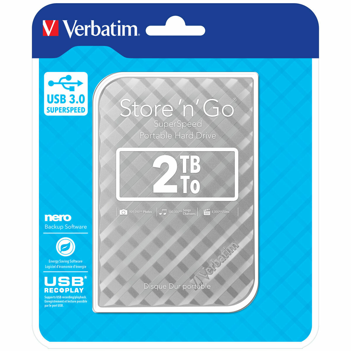 External Hard Drive Verbatim STORE 'N' GO 2 TB SSD 2 TB HDD, Verbatim, Computing, Data storage, external-hard-drive-verbatim-store-n-go-2-tb-ssd-2-tb-hdd, Brand_Verbatim, category-reference-2609, category-reference-2803, category-reference-2806, category-reference-t-19685, category-reference-t-19909, category-reference-t-21355, computers / components, Condition_NEW, office, Price_100 - 200, RiotNook