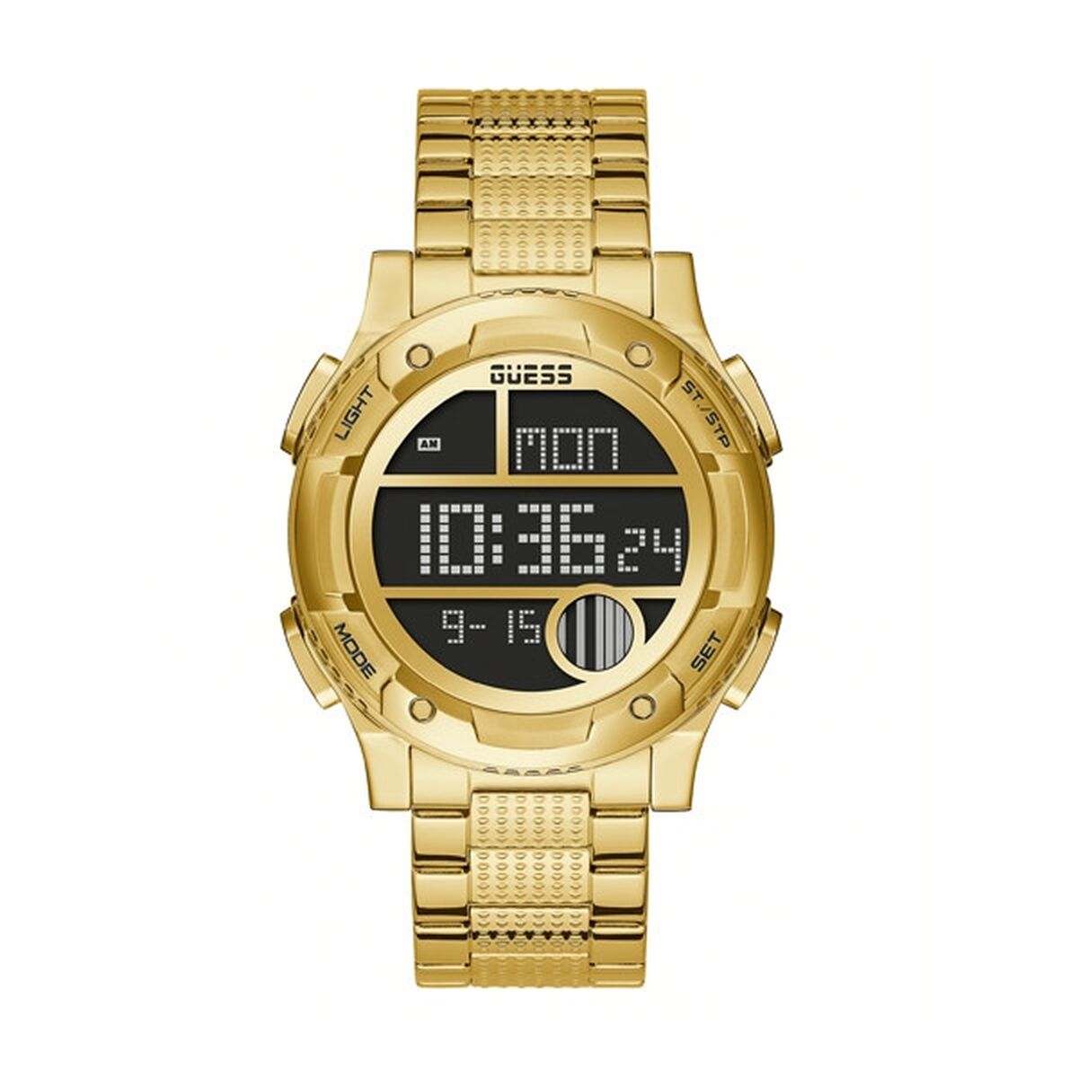 Men's Watch Guess (Ø 44,5 mm), Guess, Watches, Women, mens-watch-guess-o-44-5-mm, : Quartz Movement, :Gold, Brand_Guess, category-reference-2570, category-reference-2635, category-reference-2995, category-reference-t-19667, category-reference-t-19725, category-reference-t-20352, Condition_NEW, fashion, original gifts, Price_100 - 200, RiotNook