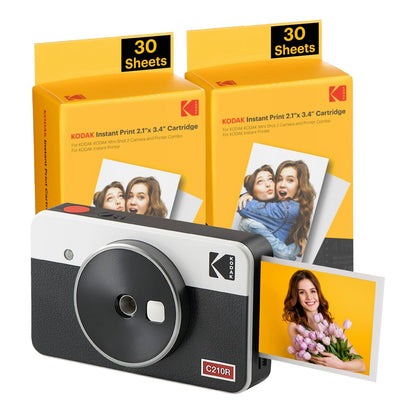 Instant camera Kodak MINI SHOT 2 RETRO C210RW White, Kodak, Electronics, Photography and video cameras, instant-camera-kodak-mini-shot-2-retro-c210rw-white, Brand_Kodak, category-reference-2609, category-reference-2614, category-reference-2932, category-reference-t-19653, category-reference-t-8122, category-reference-t-8302, Condition_NEW, deportista / en forma, entertainment, fotografía, Price_100 - 200, travel, RiotNook