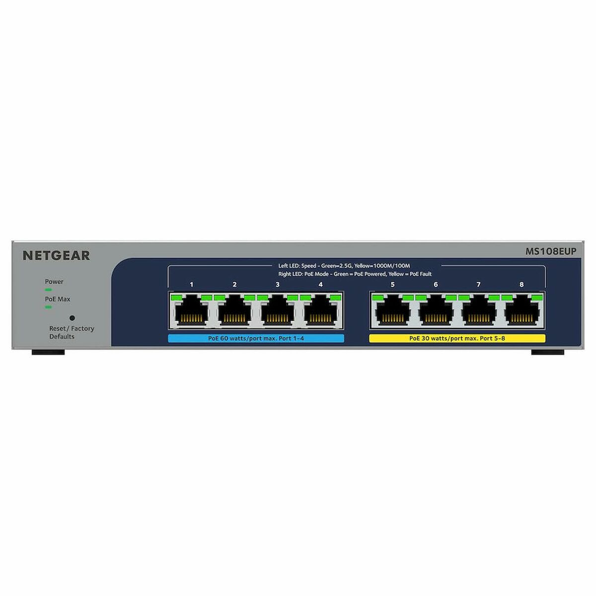 Switch Netgear MS108TUP-100EUS, Netgear, Computing, Network devices, switch-netgear-ms108tup-100eus, Brand_Netgear, category-reference-2609, category-reference-2803, category-reference-2827, category-reference-t-19685, category-reference-t-19914, category-reference-t-21367, Condition_NEW, networks/wiring, Price_500 - 600, Teleworking, RiotNook