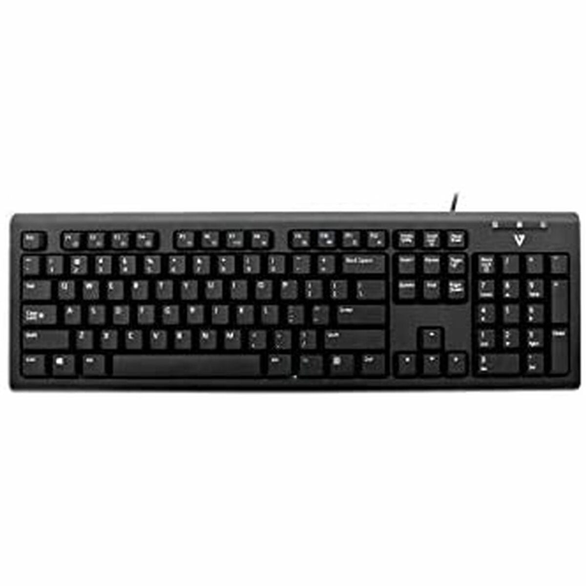 Keyboard V7 KU200GS-DE Black German QWERTZ, V7, Computing, Accessories, keyboard-v7-ku200gs-de-black-german-qwertz, :German, Brand_V7, category-reference-2609, category-reference-2642, category-reference-2646, category-reference-t-19685, category-reference-t-19908, category-reference-t-21353, computers / peripherals, Condition_NEW, office, Price_20 - 50, Teleworking, RiotNook