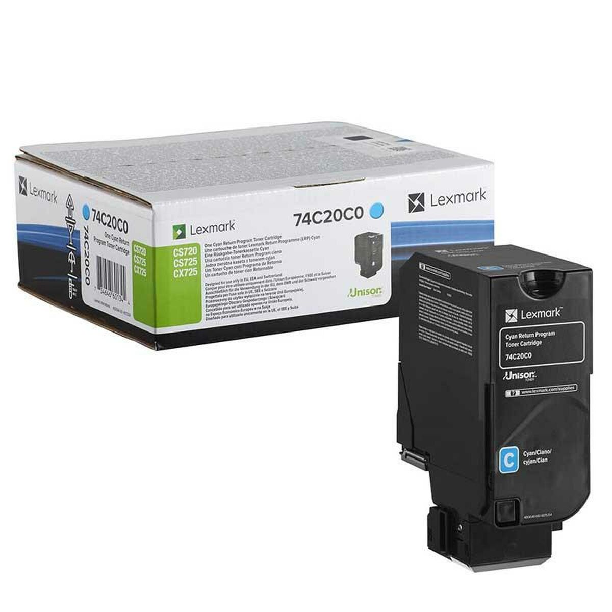 Toner Lexmark 74C20C0 Black Cyan, Lexmark, Computing, Printers and accessories, toner-lexmark-74c20c0-black-cyan, Brand_Lexmark, category-reference-2609, category-reference-2642, category-reference-2876, category-reference-t-19685, category-reference-t-19911, category-reference-t-21377, category-reference-t-25688, Condition_NEW, office, Price_100 - 200, RiotNook