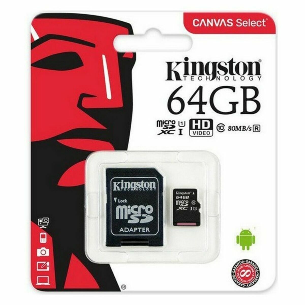 Micro SD Memory Card with Adaptor Kingston SDCS2/128GB Black 128 GB, Kingston, Computing, Data storage, micro-sd-memory-card-with-adaptor-kingston-sdcs2-128gb-black-128-gb, Brand_Kingston, category-reference-2609, category-reference-2803, category-reference-2813, category-reference-t-19685, category-reference-t-19909, category-reference-t-21355, category-reference-t-25636, computers / components, Condition_NEW, Price_20 - 50, Teleworking, RiotNook