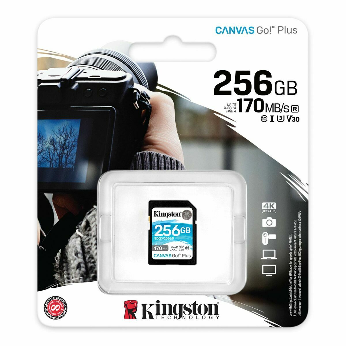 SD Memory Card Kingston SDG3/256GB, Kingston, Computing, Data storage, sd-memory-card-kingston-sdg3-256gb, Brand_Kingston, category-reference-2609, category-reference-2803, category-reference-2813, category-reference-t-19685, category-reference-t-19909, category-reference-t-21355, category-reference-t-25632, computers / components, Condition_NEW, Price_20 - 50, Teleworking, RiotNook