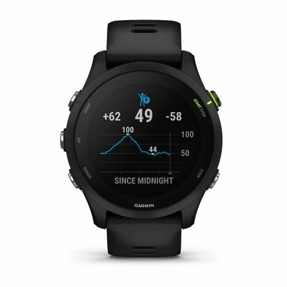 Smartwatch GARMIN Forerunner 255 Black 1,3" Ø 46 mm, GARMIN, Electronics, smartwatch-garmin-forerunner-255-black-1-3-o-46-mm, Brand_GARMIN, category-reference-2609, category-reference-2617, category-reference-2634, category-reference-t-19653, category-reference-t-4082, Condition_NEW, original gifts, Price_300 - 400, telephones & tablets, Teleworking, wifi y bluetooth, RiotNook