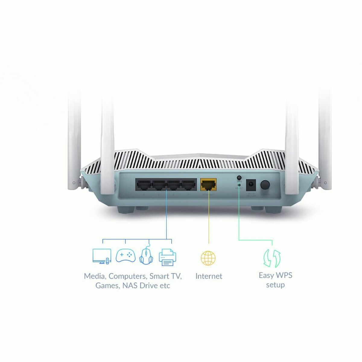 Router D-Link Ax3200, D-Link, Computing, Network devices, router-d-link-ax3200, Brand_D-Link, category-reference-2609, category-reference-2803, category-reference-2826, category-reference-t-19685, category-reference-t-19914, category-reference-t-21371, Condition_NEW, networks/wiring, Price_100 - 200, Teleworking, RiotNook