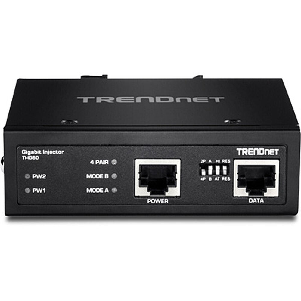 PoE Injector Trendnet TI-IG60 1000 Mbit/s Black, Trendnet, Computing, Network devices, poe-injector-trendnet-ti-ig60-1000-mbit-s-black, Brand_Trendnet, category-reference-2609, category-reference-2803, category-reference-2823, category-reference-t-19685, category-reference-t-19914, Condition_NEW, networks/wiring, Price_100 - 200, Teleworking, RiotNook