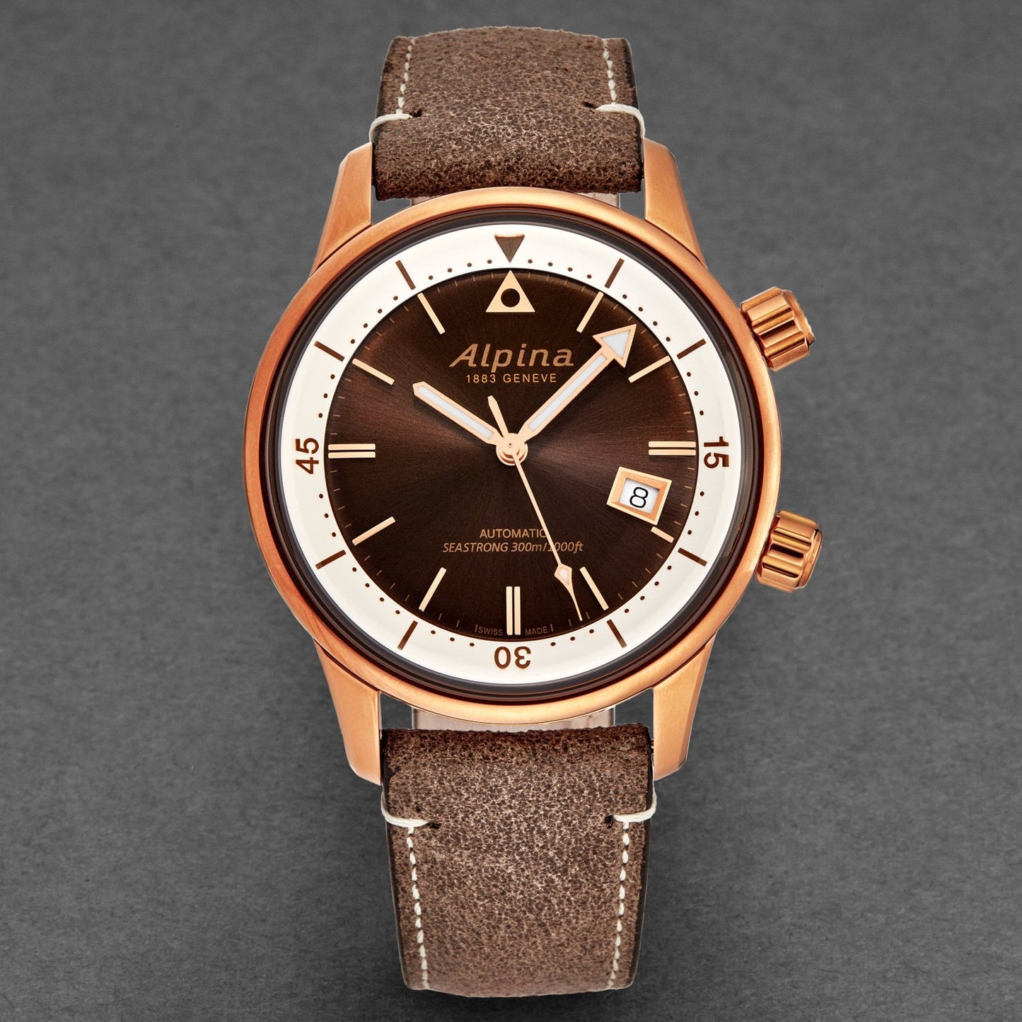 Alpina Men's AL525BRC4H4 'Seastrong' Diver Heritage Brown Dial Bronze, Alpina, Watches, alpina-mens-al-525brc4h4-seastrong-diver-heritage-brown-dial-bronze-pvd-automatic-watch-set-1023534987, :Automatic Movement, :Gold, Alpina, BRAV, category-reference-2994, Watches, RiotNook