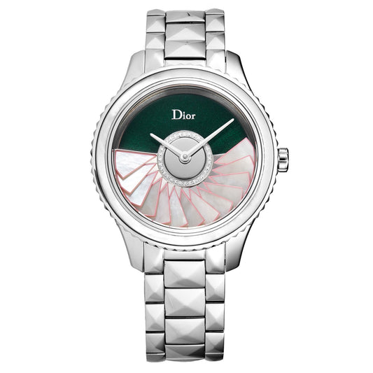 Christian Dior Women's CD153B11M002 'Grand Bal' Green Diamond Dial, Christian Dior, Watches, christian-dior-womens-cd153b11m002-grand-bal-green-diamond-dial-swiss-automatic-watch-2704505, : Automatic Movement, BRAV, category-reference-2995, Christian Dior, Watches, RiotNook