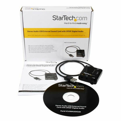 Sound card Startech ICUSBAUDIO2D, Startech, Computing, Components, sound-card-startech-icusbaudio2d-1, Brand_Startech, category-reference-2609, category-reference-2803, category-reference-2810, category-reference-t-19685, category-reference-t-19912, category-reference-t-21361, Condition_NEW, Price_50 - 100, Teleworking, RiotNook