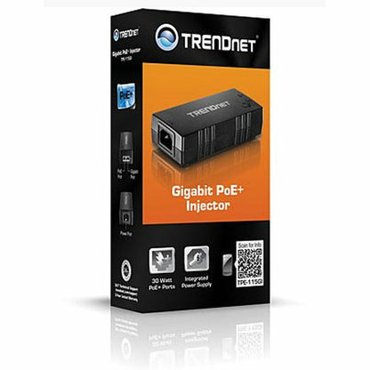 PoE Injector Trendnet TPE-115GI            Black, Trendnet, Computing, Network devices, poe-injector-trendnet-tpe-115gi-black, Brand_Trendnet, category-reference-2609, category-reference-2803, category-reference-2823, category-reference-t-19685, category-reference-t-19914, Condition_NEW, networks/wiring, Price_20 - 50, Teleworking, RiotNook