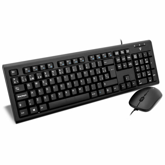 Keyboard and Mouse V7 CKU200ES Spanish QWERTY, V7, Computing, Accessories, keyboard-and-mouse-v7-cku200es-spanish-qwerty, :QWERTY, :Spanish, Brand_V7, category-reference-2609, category-reference-2642, category-reference-2646, category-reference-t-19685, category-reference-t-19908, category-reference-t-21353, computers / peripherals, Condition_NEW, office, Price_20 - 50, Teleworking, RiotNook