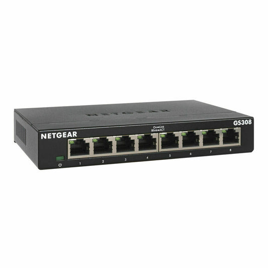 Switch Netgear GS308-300PES 16 Gbps, Netgear, Computing, Network devices, switch-netgear-gs308-300pes-16-gbps, Brand_Netgear, category-reference-2609, category-reference-2803, category-reference-2827, category-reference-t-19685, category-reference-t-19914, Condition_NEW, networks/wiring, Price_50 - 100, Teleworking, RiotNook