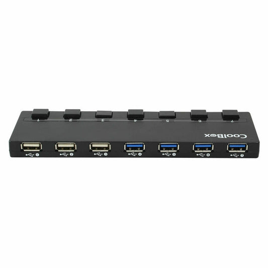 USB Hub CoolBox HUBCOO356A Black, CoolBox, Computing, Accessories, usb-hub-coolbox-hubcoo356a-black, :Black, black friday / cyber monday, Brand_CoolBox, category-reference-2609, category-reference-2803, category-reference-2829, category-reference-t-19685, category-reference-t-19908, category-reference-t-21352, Condition_NEW, networks/wiring, Price_20 - 50, Teleworking, RiotNook