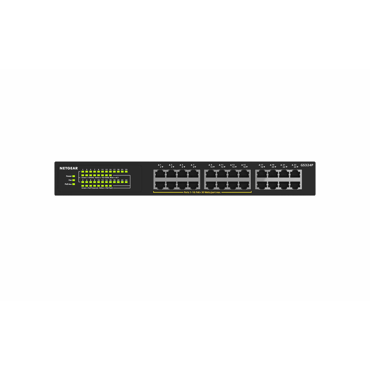 Switch Netgear GS324P-100EUS, Netgear, Computing, Network devices, switch-netgear-gs324p-100eus-1, Brand_Netgear, category-reference-2609, category-reference-2803, category-reference-2827, category-reference-t-19685, category-reference-t-19914, Condition_NEW, networks/wiring, Price_300 - 400, Teleworking, RiotNook