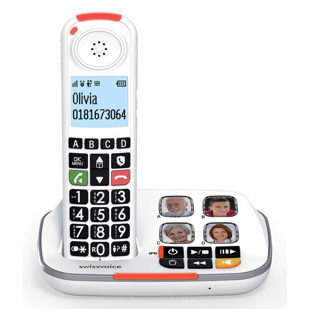 Wireless Phone Swiss Voice Xtra 2355 Blue White, Swiss Voice, Electronics, Landline telephones and accessories, wireless-phone-swiss-voice-xtra-2355-blue-white, Brand_Swiss Voice, category-reference-2609, category-reference-2617, category-reference-2619, category-reference-t-18372, category-reference-t-19653, Condition_NEW, office, Price_50 - 100, telephones & tablets, Teleworking, RiotNook