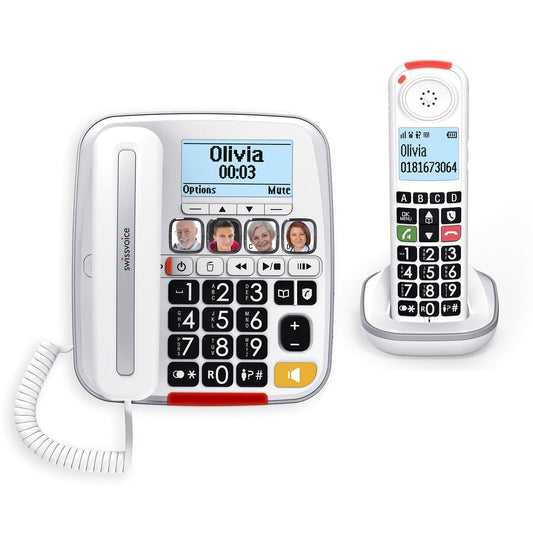 Wireless Phone Swiss Voice ATL1424027, Swiss Voice, Electronics, Landline telephones and accessories, wireless-phone-swiss-voice-atl1424027, Brand_Swiss Voice, category-reference-2609, category-reference-2617, category-reference-2619, category-reference-t-18372, category-reference-t-19653, Condition_NEW, office, Price_100 - 200, telephones & tablets, Teleworking, RiotNook