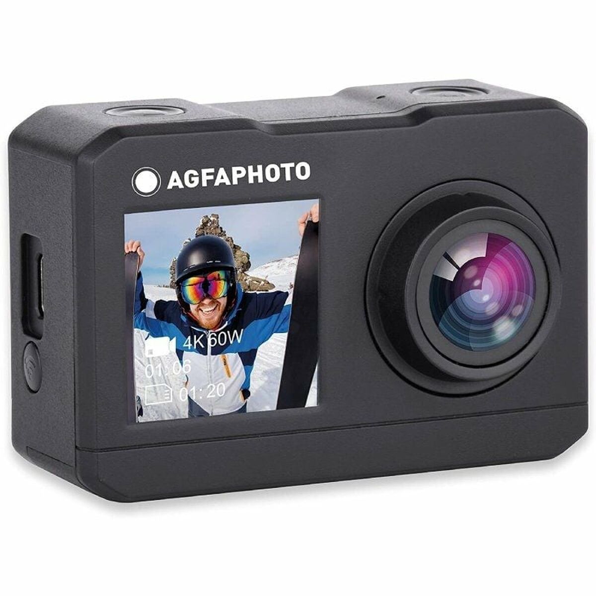 Sports Camera Agfa AC7000 Black, Agfa, Sports and outdoors, Electronics and devices, sports-camera-agfa-ac7000-black, Brand_Agfa, category-reference-2609, category-reference-2614, category-reference-2932, category-reference-t-19756, category-reference-t-7034, category-reference-t-7048, category-reference-t-7049, Condition_NEW, deportista / en forma, fotografía, Price_50 - 100, travel, vida sana, RiotNook