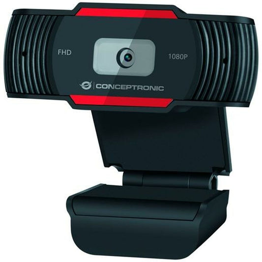 Webcam Conceptronic AMDIS 1080P FHD, Conceptronic, Computing, Accessories, webcam-conceptronic-amdis-1080p-fhd, :Full HD, :Webcam, Brand_Conceptronic, category-reference-2609, category-reference-2642, category-reference-2844, category-reference-t-19685, category-reference-t-19908, category-reference-t-21340, computers / peripherals, Condition_NEW, office, Price_20 - 50, Teleworking, RiotNook