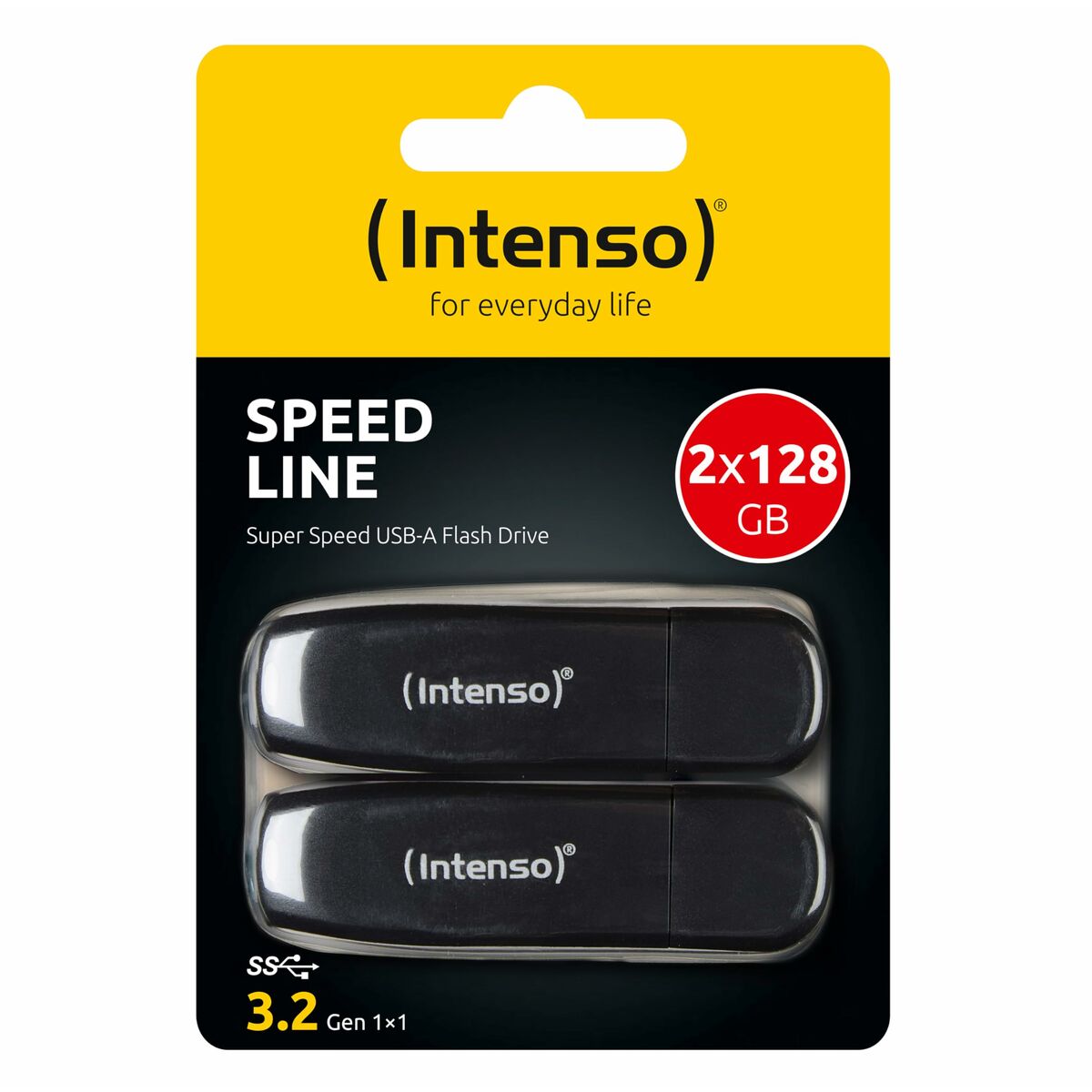 USB stick INTENSO 3533495 Black 128 GB, INTENSO, Computing, Data storage, usb-stick-intenso-3533495-black-128-gb, Brand_INTENSO, category-reference-2609, category-reference-2803, category-reference-2817, category-reference-t-19685, category-reference-t-19909, category-reference-t-21355, category-reference-t-25636, computers / components, Condition_NEW, Price_20 - 50, Teleworking, RiotNook