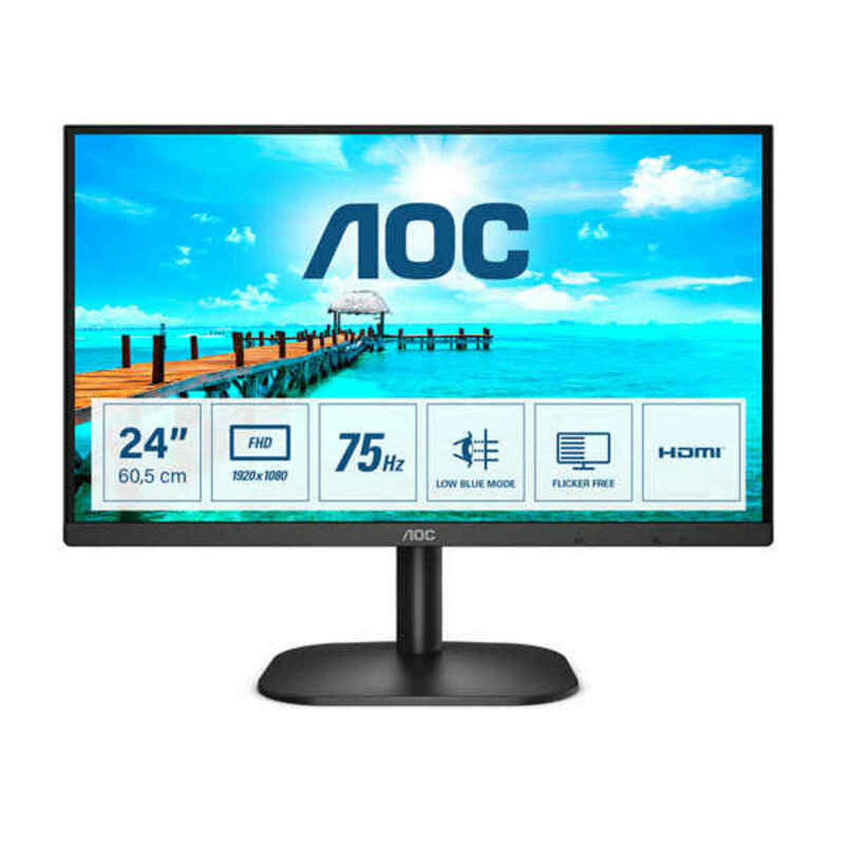 Monitor AOC 24B2XHM2 FHD LED 23,8" LCD VA Flicker free 24", AOC, Computing, monitor-aoc-24b2xhm2-fhd-led-23-8-lcd-va-flicker-free-24, Brand_AOC, category-reference-2609, category-reference-2642, category-reference-2644, category-reference-t-19685, computers / peripherals, Condition_NEW, office, Price_100 - 200, Teleworking, RiotNook