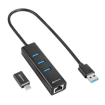 4-Port USB Hub Sharkoon Black, Sharkoon, Computing, Accessories, 4-port-usb-hub-sharkoon-black, Brand_Sharkoon, category-reference-2609, category-reference-2803, category-reference-2829, category-reference-t-19685, category-reference-t-19908, Condition_NEW, networks/wiring, Price_50 - 100, Teleworking, RiotNook