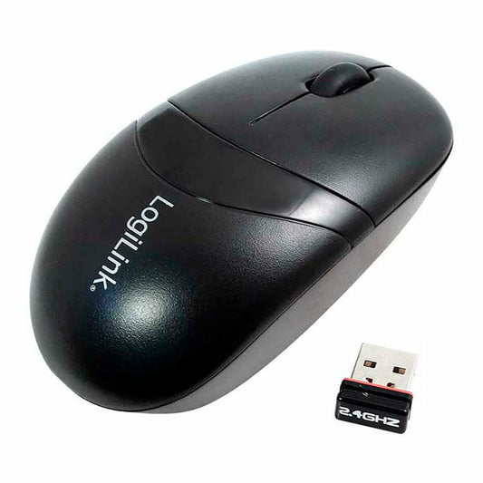 Optical Wireless Mouse LogiLink ID0069 Black, LogiLink, Computing, Accessories, optical-wireless-mouse-logilink-id0069-black, Brand_LogiLink, category-reference-2609, category-reference-2642, category-reference-2656, category-reference-t-19685, category-reference-t-19908, category-reference-t-21353, computers / peripherals, Condition_NEW, office, Price_20 - 50, RiotNook