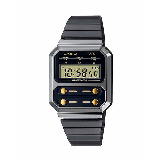 Men's Watch Casio A100WEGG-1A2E (Ø 33 mm), Casio, Watches, Men, mens-watch-casio-a100wegg-1a2e-o-33-mm, Brand_Casio, category-reference-2570, category-reference-2635, category-reference-2994, category-reference-2996, category-reference-t-19667, category-reference-t-19724, Condition_NEW, fashion, original gifts, Price_50 - 100, RiotNook