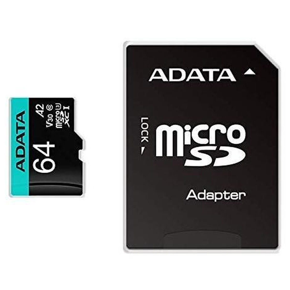 Micro SD Card Adata AUSDX64GUI3V30SA2 64 GB, Adata, Computing, Data storage, micro-sd-card-adata-ausdx64gui3v30sa2-64-gb, Brand_Adata, category-reference-2609, category-reference-2803, category-reference-2813, category-reference-t-19685, category-reference-t-19909, category-reference-t-21355, category-reference-t-25632, category-reference-t-29820, computers / components, Condition_NEW, Price_20 - 50, Teleworking, RiotNook