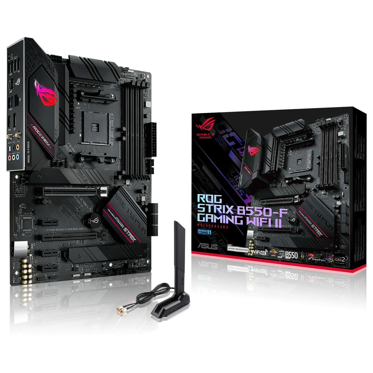 Motherboard Asus ROG STRIX B550-F GAMING WIFI II AMD B550 AMD AMD AM4, Asus, Computing, Components, motherboard-asus-rog-strix-b550-f-gaming-wifi-ii-amd-b550-amd-amd-am4, Brand_Asus, category-reference-2609, category-reference-2803, category-reference-2804, category-reference-t-19685, category-reference-t-19912, category-reference-t-21360, computers / components, Condition_NEW, Price_200 - 300, Teleworking, RiotNook