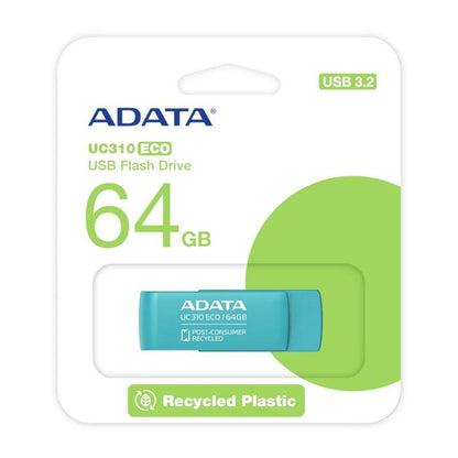 USB stick Adata UC310  64 GB Green, Adata, Computing, Data storage, usb-stick-adata-uc310-64-gb-green, Brand_Adata, category-reference-2609, category-reference-2803, category-reference-2817, category-reference-t-19685, category-reference-t-19909, category-reference-t-21355, category-reference-t-25636, computers / components, Condition_NEW, Price_20 - 50, Teleworking, RiotNook