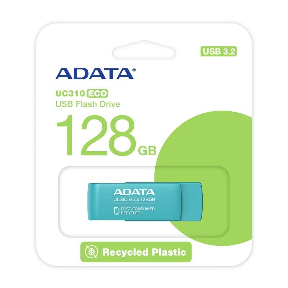 USB stick Adata UC310  128 GB Green, Adata, Computing, Data storage, usb-stick-adata-uc310-128-gb-green, Brand_Adata, category-reference-2609, category-reference-2803, category-reference-2817, category-reference-t-19685, category-reference-t-19909, category-reference-t-21355, category-reference-t-25636, computers / components, Condition_NEW, Price_20 - 50, Teleworking, RiotNook