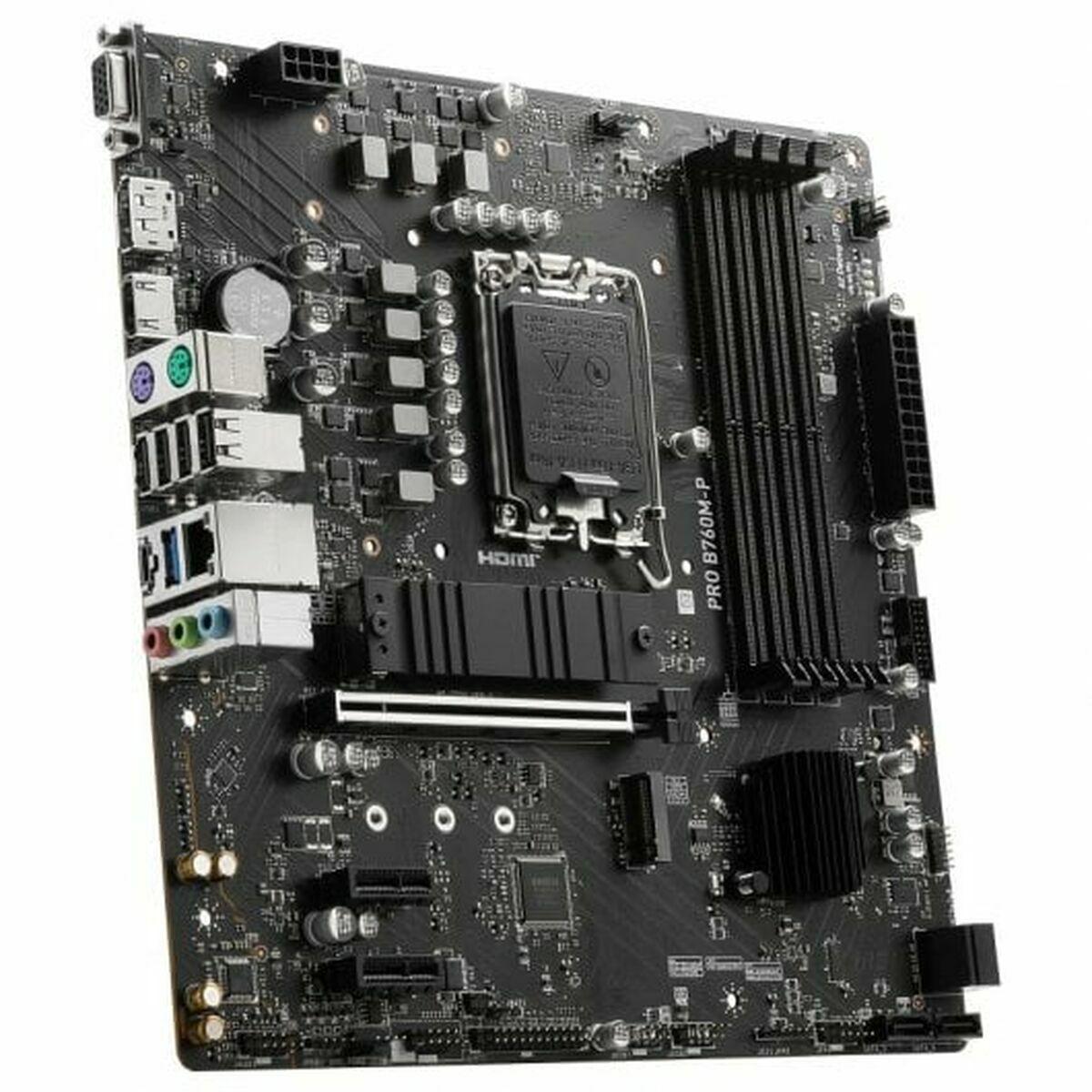 Motherboard MSI PRO B760M-P DDR4 LGA 1700 Intel, MSI, Computing, Components, motherboard-msi-pro-b760m-p-ddr4-lga-1700-intel, Brand_MSI, category-reference-2609, category-reference-2803, category-reference-2804, category-reference-t-19685, category-reference-t-19912, category-reference-t-21360, computers / components, Condition_NEW, Price_100 - 200, Teleworking, RiotNook