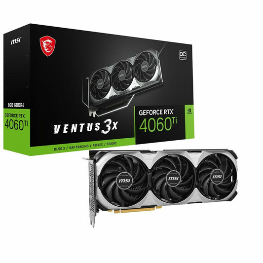 Graphics card MSI VENTUS 3X Geforce RTX 4060 Ti 8 GB GDDR6 GDDR6X, MSI, Computing, Components, graphics-card-msi-ventus-3x-geforce-rtx-4060-ti-8-gb-gddr6-gddr6x, Brand_MSI, category-reference-2609, category-reference-2803, category-reference-2812, category-reference-t-19685, category-reference-t-19912, category-reference-t-21360, category-reference-t-25665, computers / components, Condition_NEW, Price_500 - 600, Teleworking, RiotNook