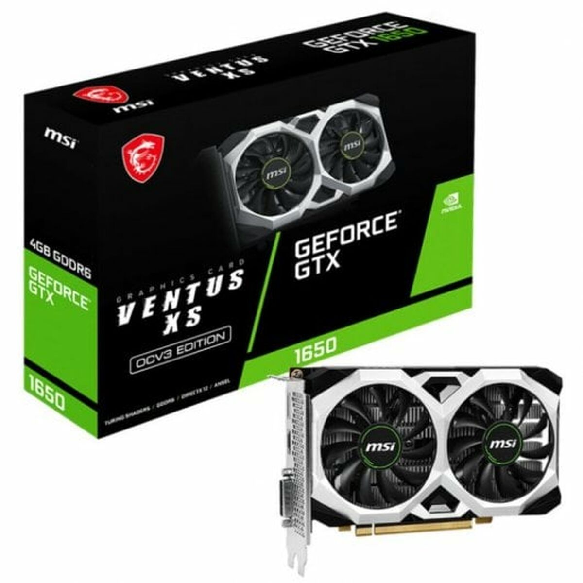 Graphics card MSI GEFORCE GTX 1650 D6 VENTUS XS OCV3 4 GB GDDR6, MSI, Computing, Components, graphics-card-msi-geforce-gtx-1650-d6-ventus-xs-ocv3-4-gb-gddr6, Brand_MSI, category-reference-2609, category-reference-2803, category-reference-2812, category-reference-t-19685, category-reference-t-19912, category-reference-t-21360, category-reference-t-25665, computers / components, Condition_NEW, Price_100 - 200, Teleworking, RiotNook
