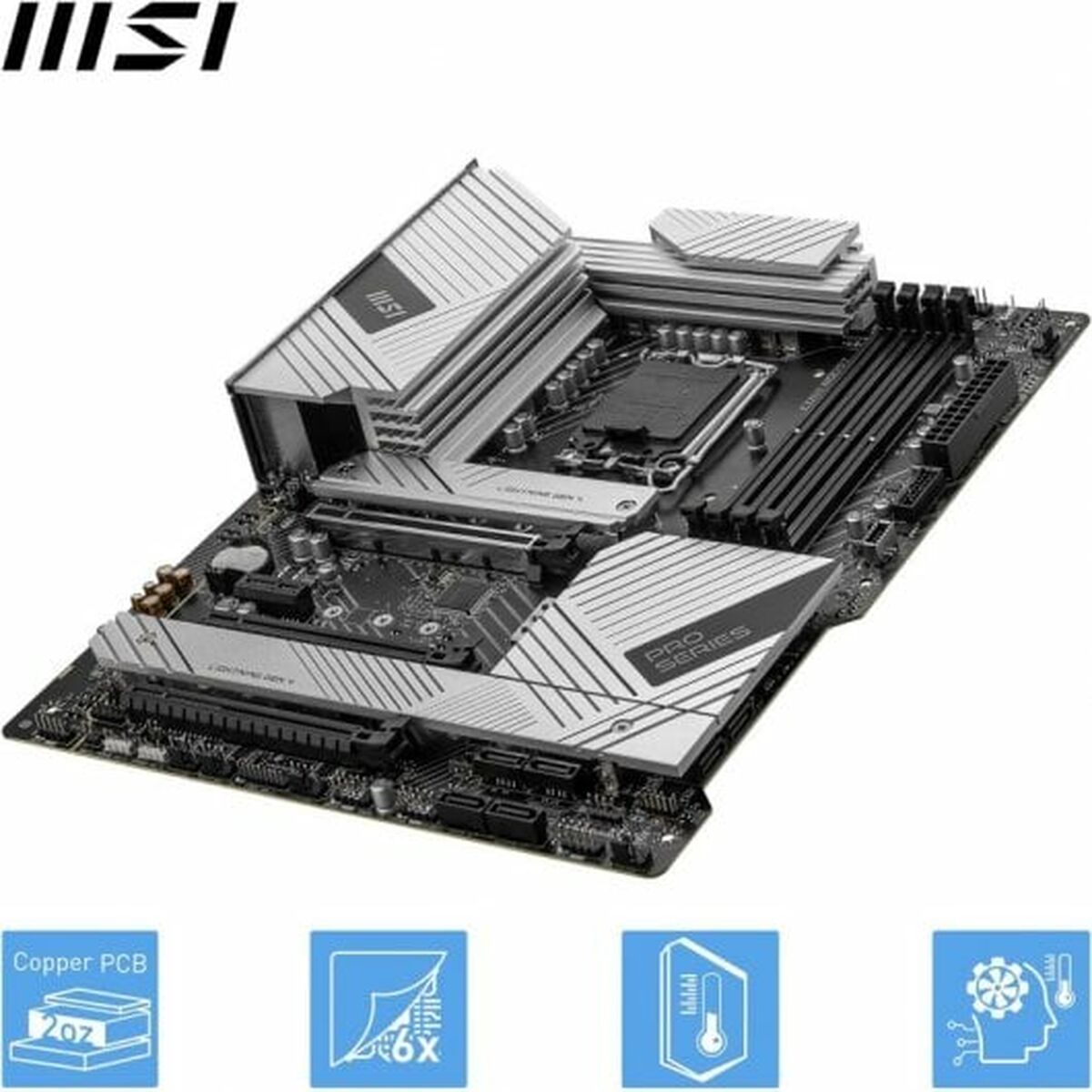 Motherboard MSI PRO Z790-A MAX LGA 1700 Intel Z790 Express, MSI, Computing, Components, motherboard-msi-pro-z790-a-max-lga-1700-intel-z790-express, Brand_MSI, category-reference-2609, category-reference-2803, category-reference-2804, category-reference-t-19685, category-reference-t-19912, category-reference-t-21360, category-reference-t-25660, computers / components, Condition_NEW, Price_200 - 300, Teleworking, RiotNook