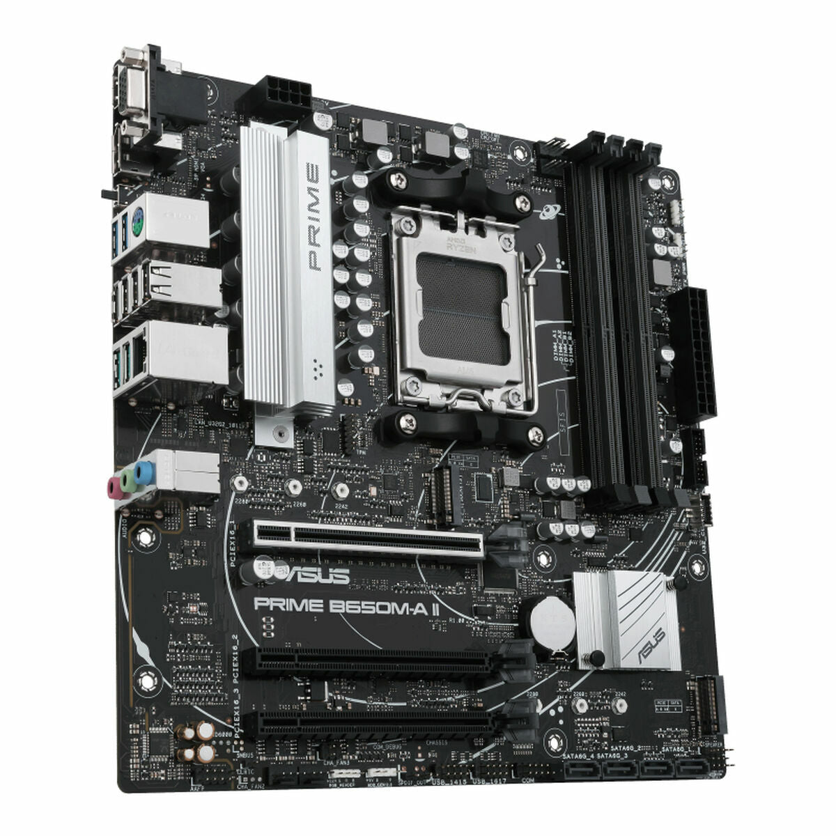 Motherboard Asus PRIME B650M-A II AMD AM5 AMD B650 AMD, Asus, Computing, Components, motherboard-asus-prime-b650m-a-ii-amd-am5-amd-b650-amd, Brand_Asus, category-reference-2609, category-reference-2803, category-reference-2804, category-reference-t-19685, category-reference-t-19912, category-reference-t-21360, computers / components, Condition_NEW, Price_200 - 300, Teleworking, RiotNook