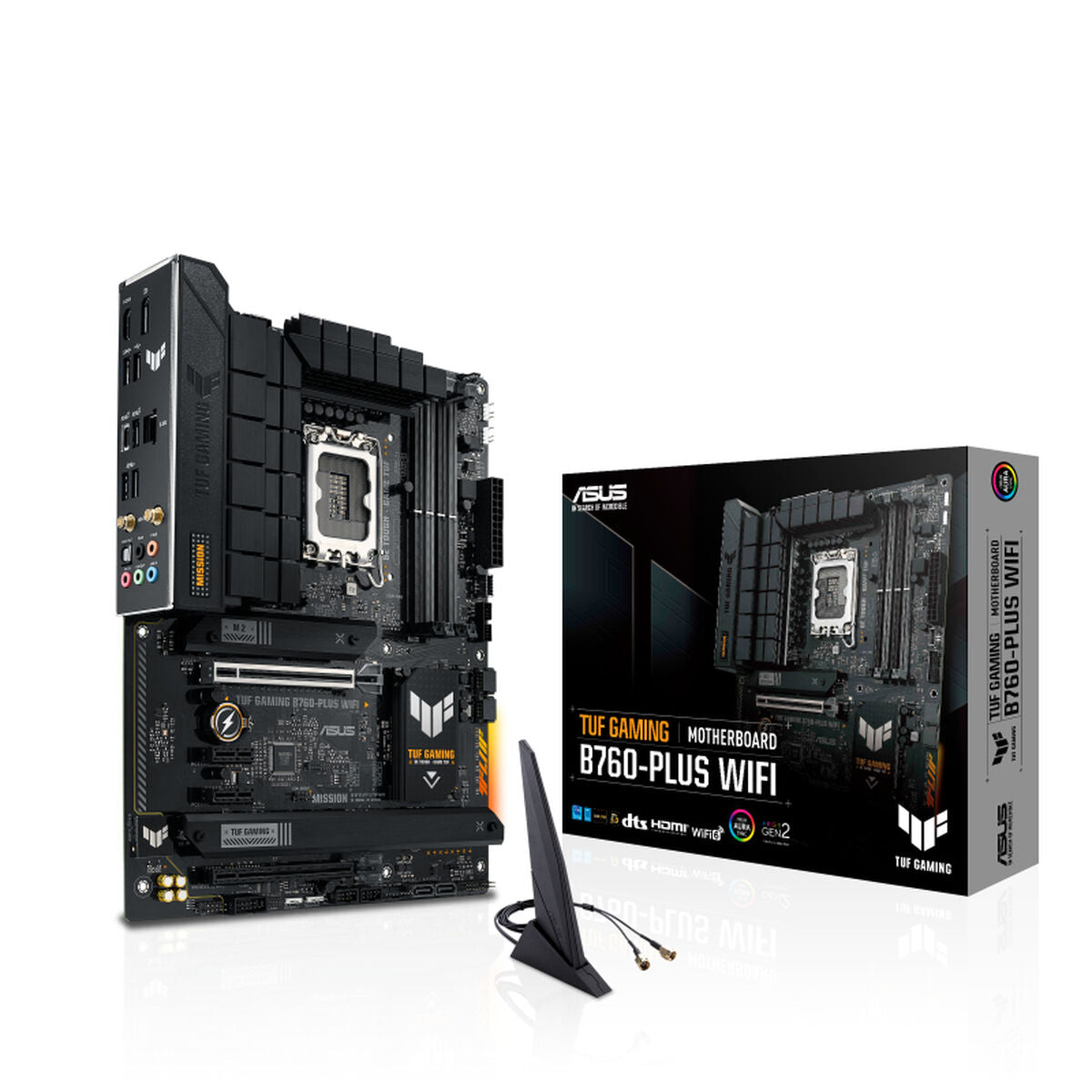 Motherboard Asus TUF Gaming B760-Plus WIFI LGA 1700 Intel Intel B760, Asus, Computing, Components, motherboard-asus-tuf-gaming-b760-plus-wifi-lga-1700-intel-intel-b760, Brand_Asus, category-reference-2609, category-reference-2803, category-reference-2804, category-reference-t-19685, category-reference-t-19912, category-reference-t-21360, computers / components, Condition_NEW, Price_100 - 200, Teleworking, RiotNook