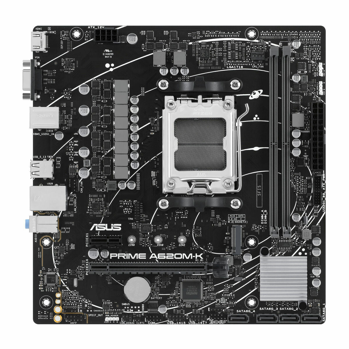 Motherboard Asus A620M-K AMD AM5 AMD, Asus, Computing, Components, motherboard-asus-a620m-k-amd-am5-amd, Brand_Asus, category-reference-2609, category-reference-2803, category-reference-2804, category-reference-t-19685, category-reference-t-19912, category-reference-t-21360, computers / components, Condition_NEW, Price_100 - 200, Teleworking, RiotNook