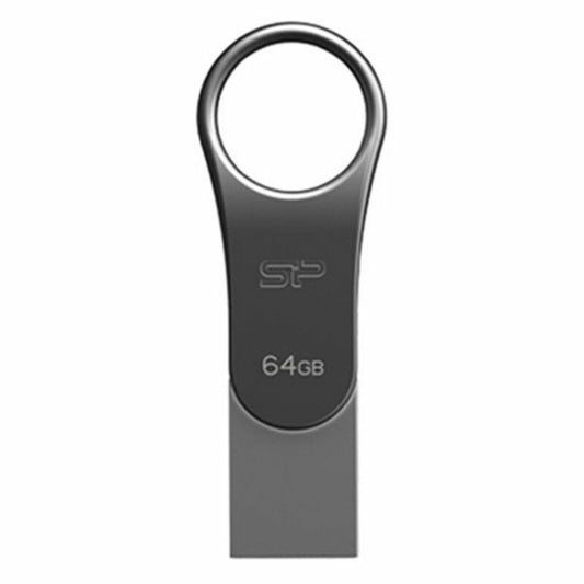 USB stick Silicon Power SP064GBUC3C80V1S 64 GB Titanium black Silver 64 GB, Silicon Power, Computing, Data storage, usb-stick-silicon-power-sp064gbuc3c80v1s-64-gb-titanium-black-silver-64-gb, Brand_Silicon Power, category-reference-2609, category-reference-2803, category-reference-2817, category-reference-t-19685, category-reference-t-19909, category-reference-t-21355, computers / components, Condition_NEW, Price_100 - 200, Teleworking, RiotNook