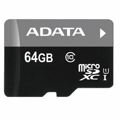 Micro SD Memory Card with Adaptor Adata CLASS10 64 GB, Adata, Computing, Data storage, micro-sd-memory-card-with-adaptor-adata-class10-64-gb, Brand_Adata, category-reference-2609, category-reference-2803, category-reference-2813, category-reference-t-19685, category-reference-t-19909, category-reference-t-21355, category-reference-t-25632, computers / components, Condition_NEW, ferretería, Price_20 - 50, RiotNook