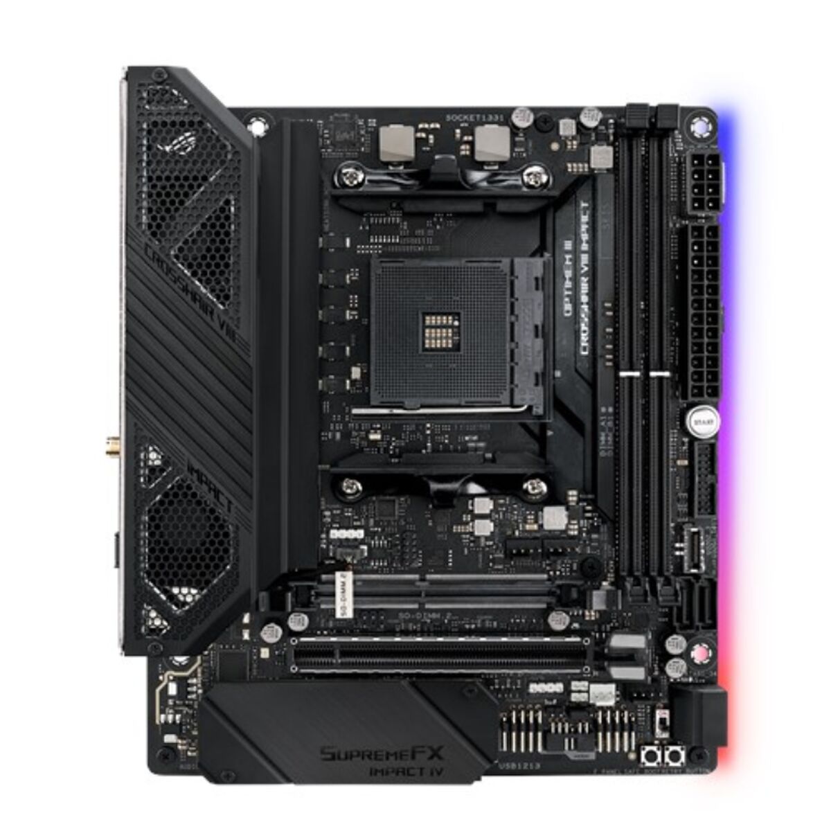 Motherboard Asus ROG CROSSHAIR VIII IMPACT X570 AMD AM4 AMD X570 AMD, Asus, Computing, Components, motherboard-asus-rog-crosshair-viii-impact-x570-amd-am4-amd-x570-amd, Brand_Asus, category-reference-2609, category-reference-2803, category-reference-2804, category-reference-t-19685, category-reference-t-19912, category-reference-t-21360, category-reference-t-25660, computers / components, Condition_NEW, Price_400 - 500, Teleworking, RiotNook