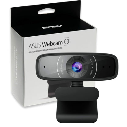 Webcam Asus Webcam C3, Asus, Computing, Accessories, webcam-asus-webcam-c3, :Full HD, :Webcam, Brand_Asus, category-reference-2609, category-reference-2642, category-reference-2844, category-reference-t-19685, category-reference-t-19908, category-reference-t-21340, computers / peripherals, Condition_NEW, office, Price_50 - 100, Teleworking, RiotNook