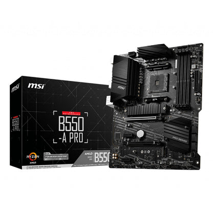 Motherboard MSI B550-A PRO AMD B550 AMD AMD AM4, MSI, Computing, Components, motherboard-msi-b550-a-pro-amd-b550-amd-amd-am4, Brand_MSI, category-reference-2609, category-reference-2803, category-reference-2804, category-reference-t-19685, category-reference-t-19912, category-reference-t-21360, category-reference-t-25660, computers / components, Condition_NEW, Price_100 - 200, Teleworking, RiotNook