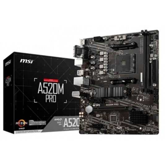 Motherboard MSI A520M PRO mATX AM4 AMD AM4, MSI, Computing, Components, motherboard-msi-a520m-pro-matx-am4-amd-am4, Brand_MSI, category-reference-2609, category-reference-2803, category-reference-2804, category-reference-t-19685, category-reference-t-19912, category-reference-t-21360, computers / components, Condition_NEW, Price_50 - 100, RiotNook