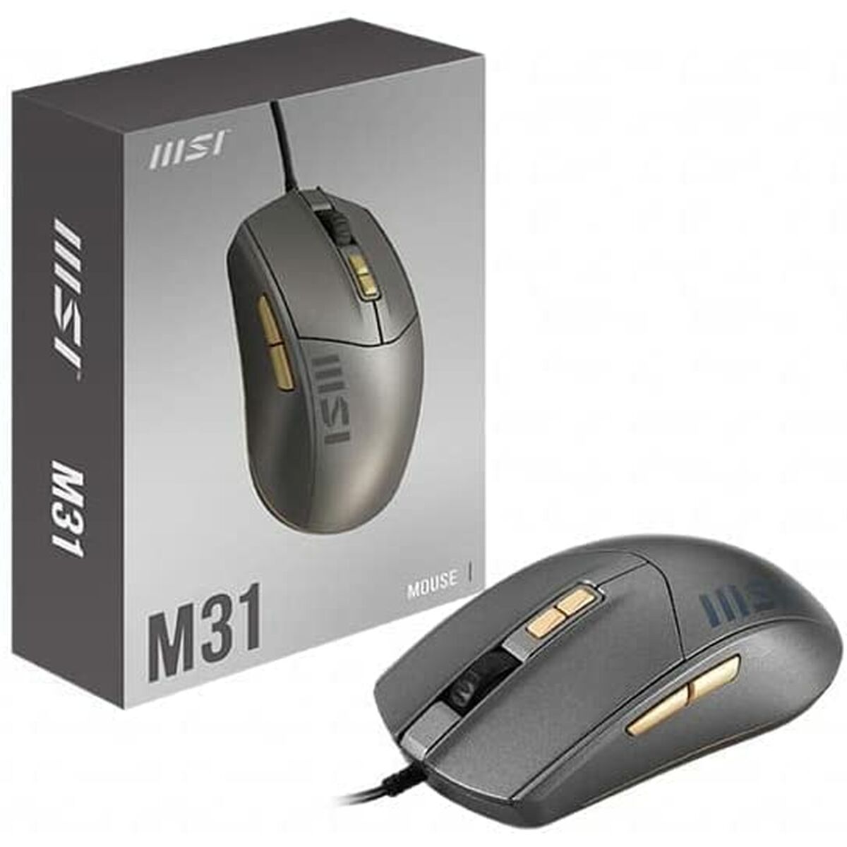 Mouse MSI Grey, MSI, Computing, Accessories, mouse-msi-grey, Brand_MSI, category-reference-2609, category-reference-2642, category-reference-2656, category-reference-t-19685, category-reference-t-19908, category-reference-t-21353, computers / peripherals, Condition_NEW, office, Price_20 - 50, Teleworking, RiotNook