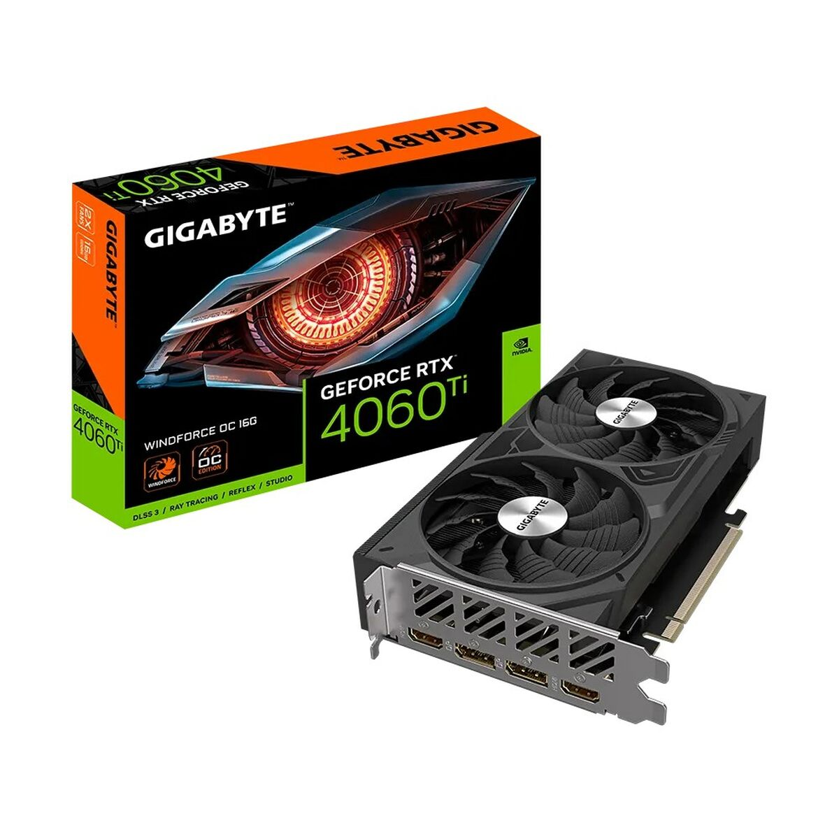 Graphics card Gigabyte GV-N406TWF2OC-16GD 16 GB Geforce RTX 4060 Ti GDDR6, Gigabyte, Computing, Components, graphics-card-gigabyte-gv-n406twf2oc-16gd-16-gb-geforce-rtx-4060-ti-gddr6, Brand_Gigabyte, category-reference-2609, category-reference-2803, category-reference-2812, category-reference-t-19685, category-reference-t-19912, category-reference-t-21360, category-reference-t-25665, computers / components, Condition_NEW, Price_500 - 600, Teleworking, RiotNook